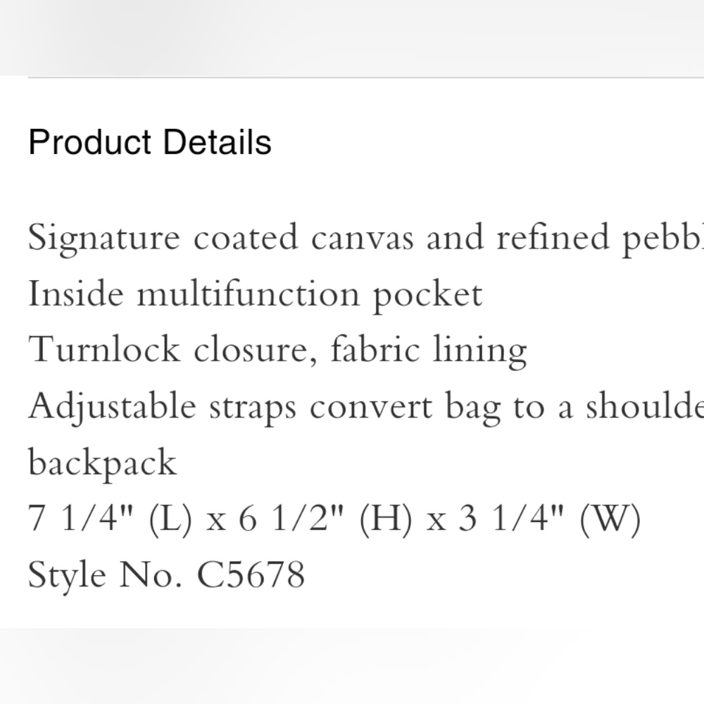 Coach Convertible Mini Backpack In Signature Canvas - Picture 5 of 12